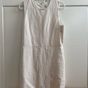 Club Monaco Cream Striped Jumpsuit